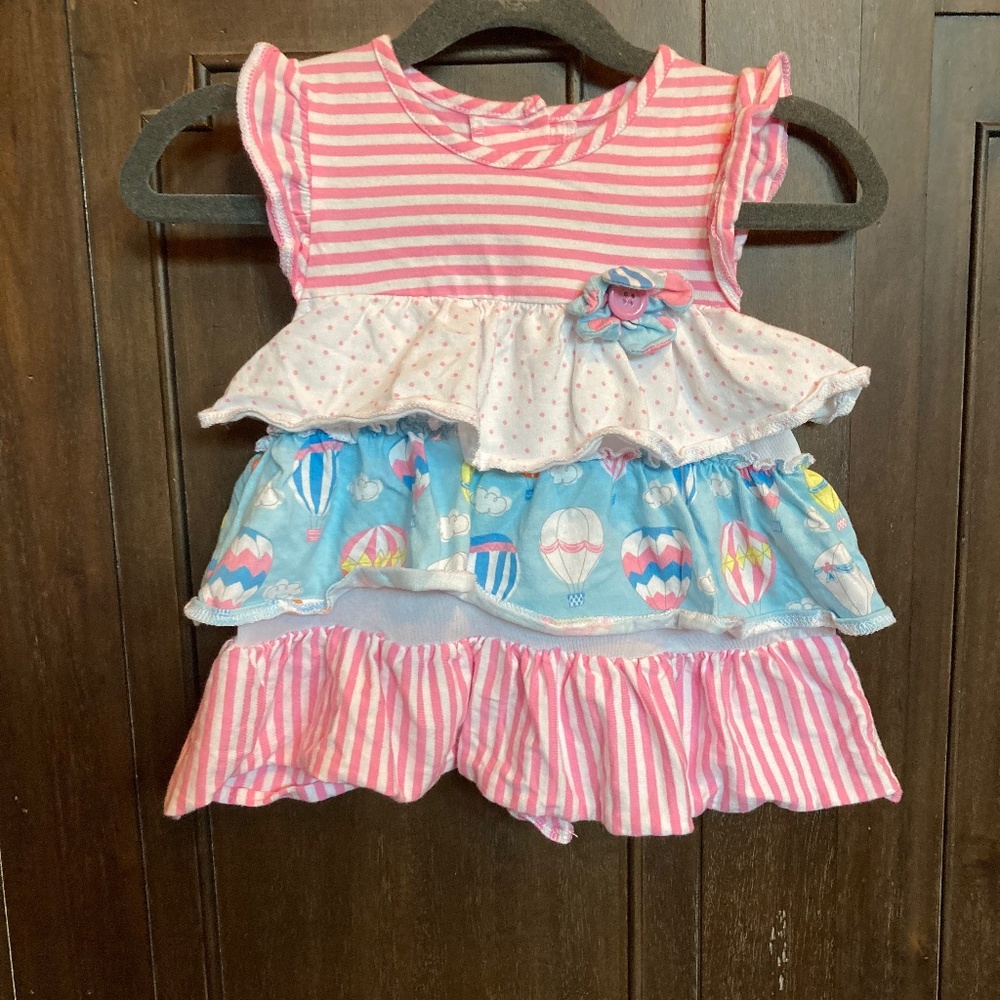 Baby girls bubble dresses, rompers 12-18 months